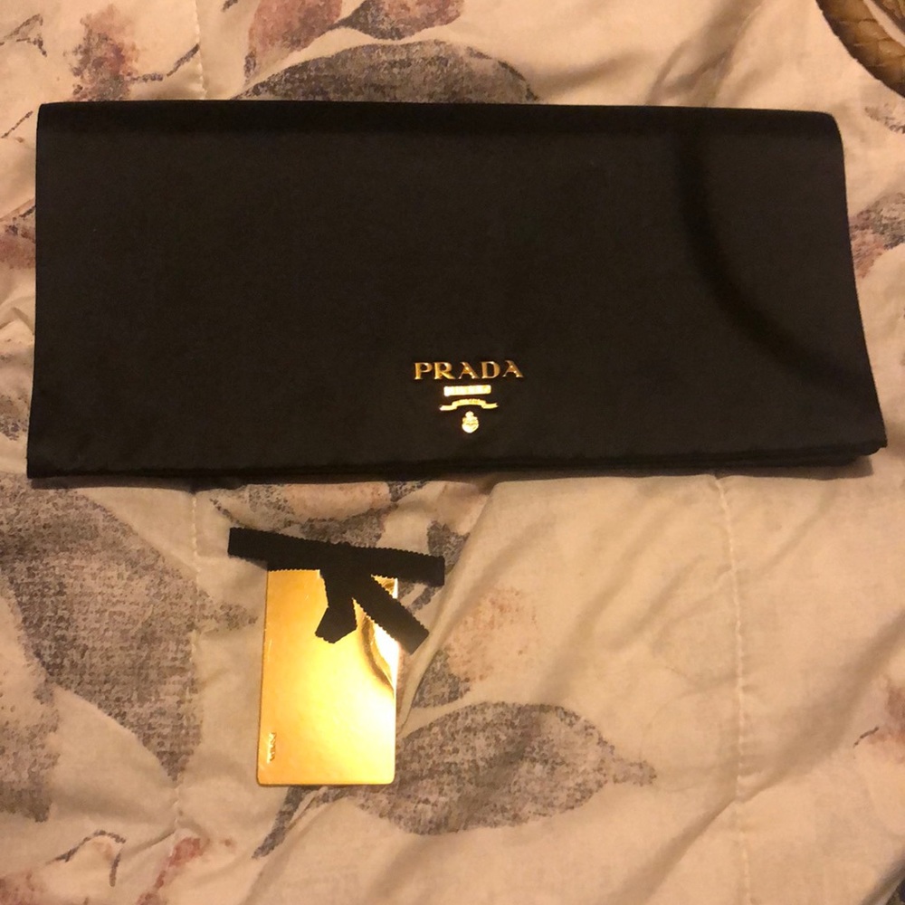 Satin Prada Clutch